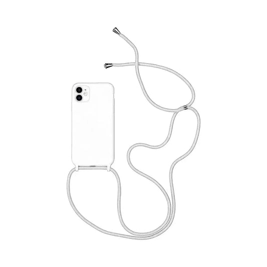 Coque Silicone avec Cordon Apple iPhone 11 Blanc