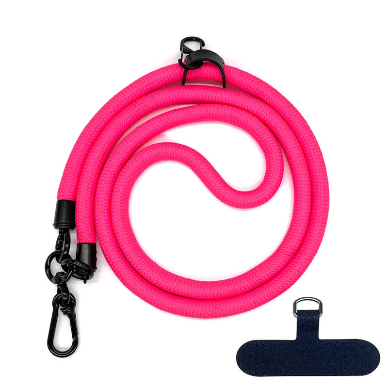 Cordon de téléphone en corde d’escalade 10 mm avec joint, bandoulière réglable pour téléphone portable et appareil photo, sangle anti-perte pour le cou