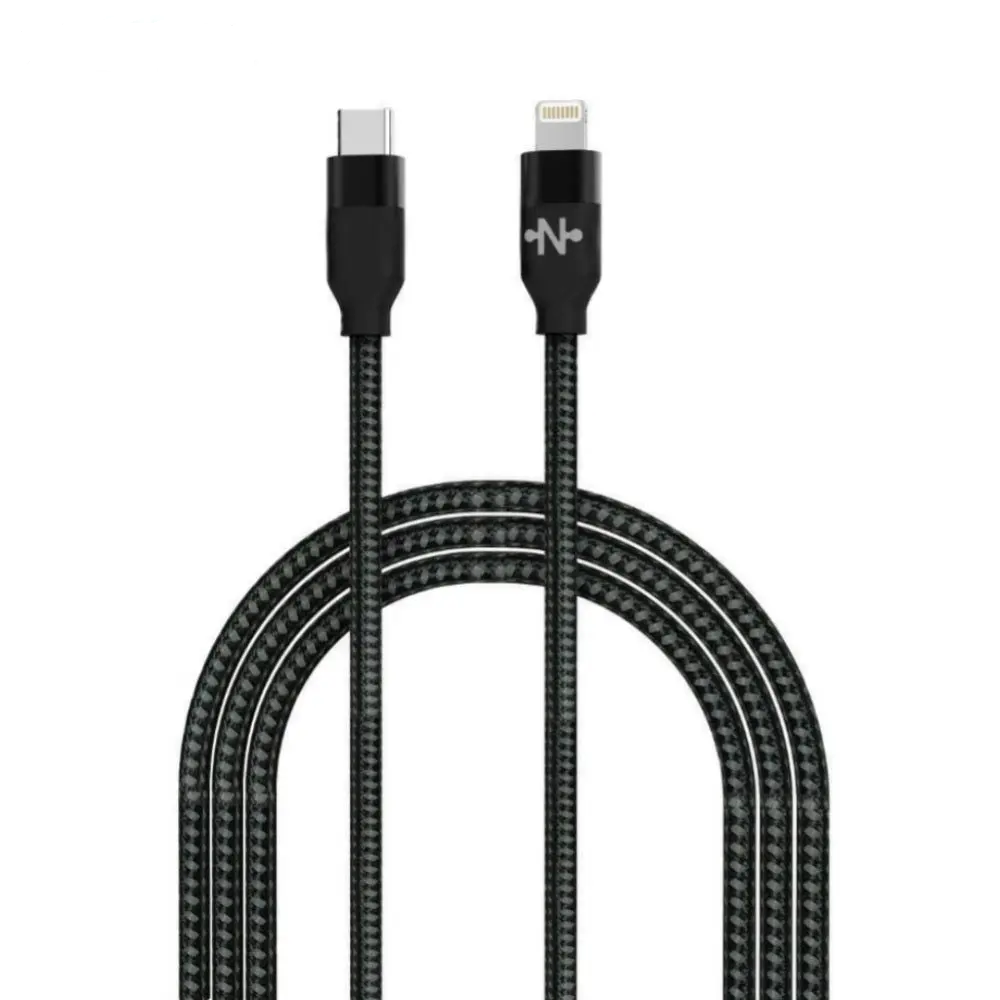 Câble Data USB-C vers Lightning CONNECT MC-CLN3 Nylon Tressé 20W (1m) Noir