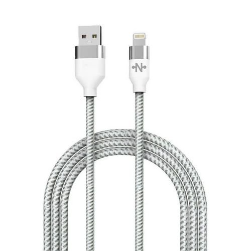 Câble Data USB vers Lightning CONNECT MC-CLB4 Nylon Tressé 12W (1m) Blanc