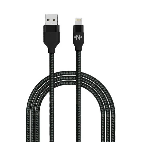 Câble Data USB vers Lightning CONNECT MC-CLN4 Nylon Tressé 12W (1m) Noir