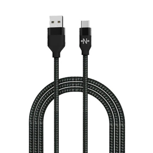 Câble Data USB vers USB-C CONNECT MC-CCN4 Nylon Tressé 15W (1m) Noir