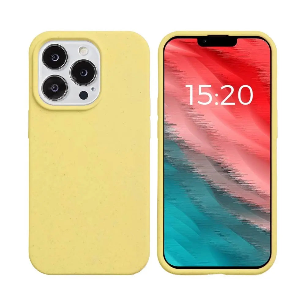 Coque Bambou Biodégradable PROTECT pour Apple iPhone 14 Pro Jaune