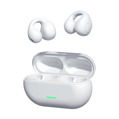 Casque Bluetooth sans fil à clip d’oreille TWS, confortable à porter, non intra-auriculaire, sport, conduction osseuse, Bluetooth 5.3