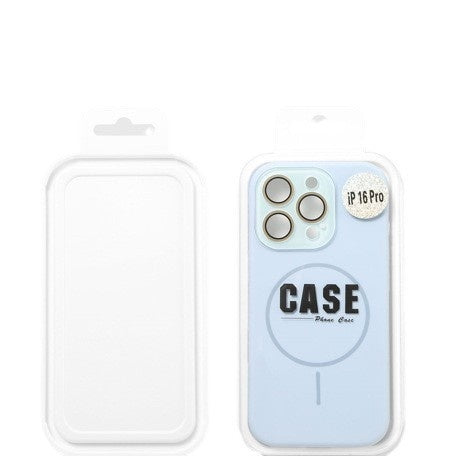 Coque de protection en silicone liquide magnétique avec lentille cristal