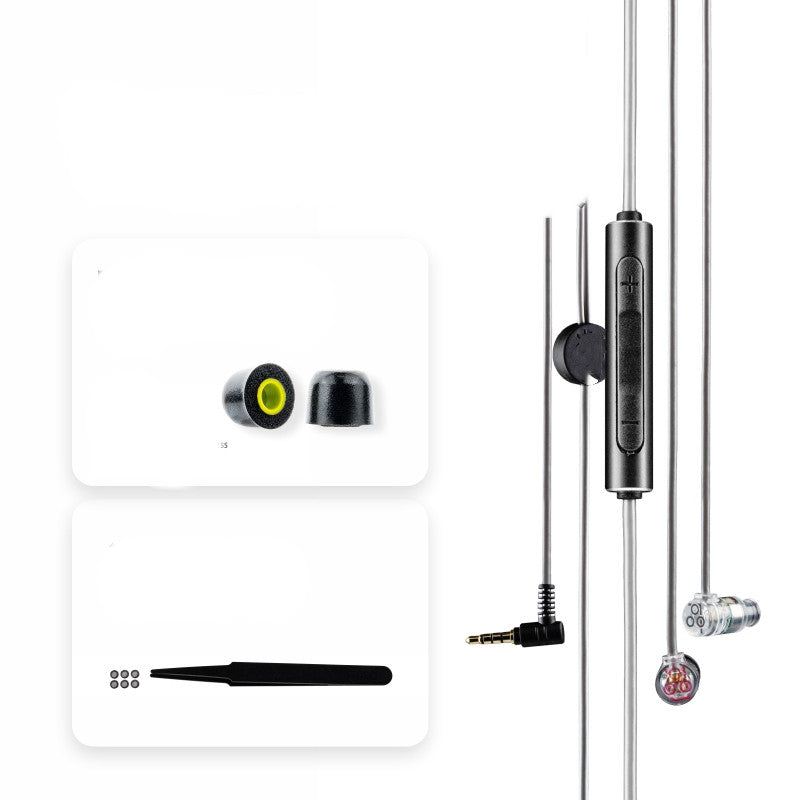 Écouteurs intra-auriculaires HiFi à micro avec transducteur dynamique micro-bobine