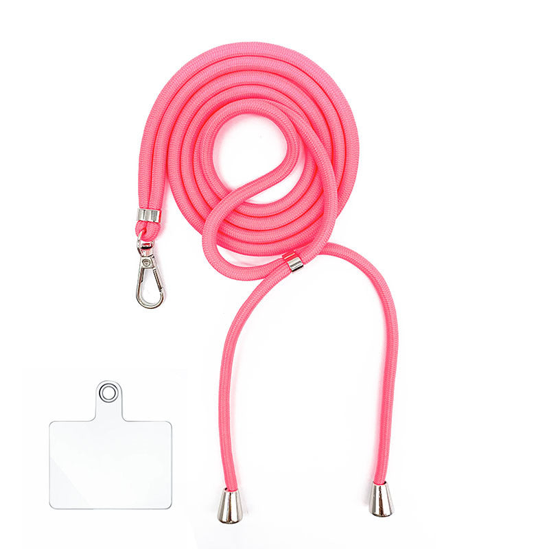 Cordon bandoulière en nylon 6 mm avec autocollants pour coque de téléphone
