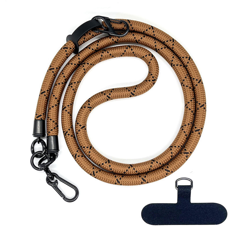 Cordon de téléphone en corde d’escalade 10 mm avec joint, bandoulière réglable pour téléphone portable et appareil photo, sangle anti-perte pour le cou