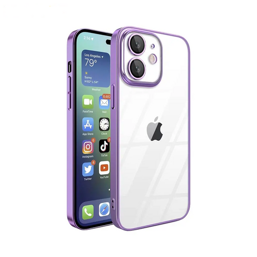 Coque de Protection Crystal Glass JMGOKIT pour Apple iPhone 12 Violet
