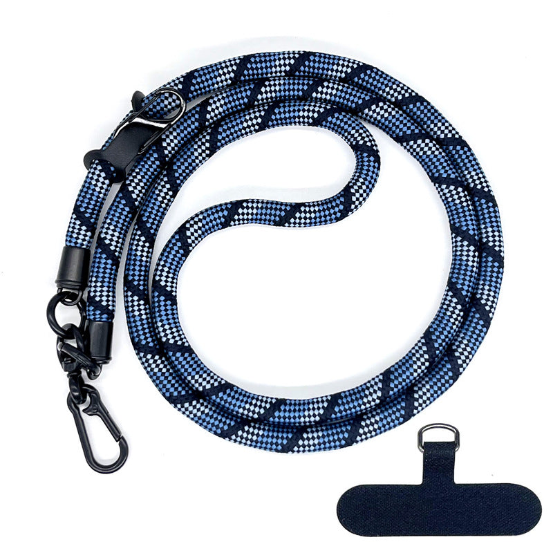 Cordon de téléphone en corde d’escalade 10 mm avec joint, bandoulière réglable pour téléphone portable et appareil photo, sangle anti-perte pour le cou