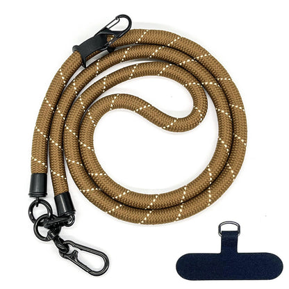 Cordon de téléphone en corde d’escalade 10 mm avec joint, bandoulière réglable pour téléphone portable et appareil photo, sangle anti-perte pour le cou