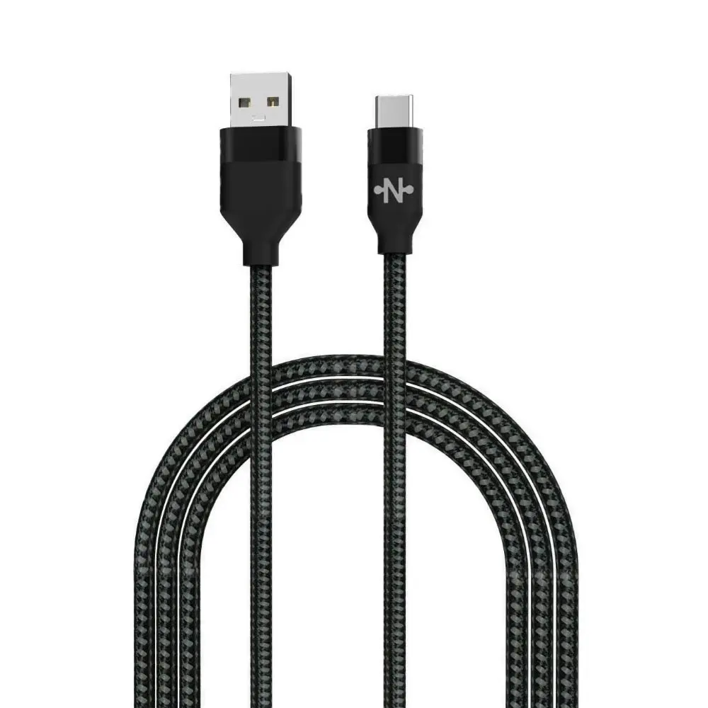Câble Data USB vers USB-C CONNECT MC-CCN8 Nylon Tressé 15W (2m) Noir