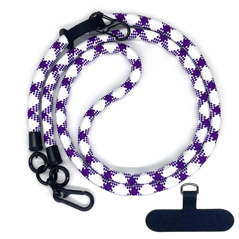 Cordon de téléphone en corde d’escalade 10 mm avec joint, bandoulière réglable pour téléphone portable et appareil photo, sangle anti-perte pour le cou