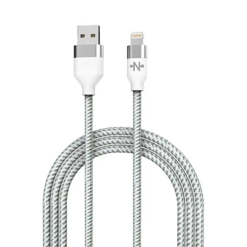 Câble Data USB vers Lightning CONNECT MC-CLB8 Nylon Tressé 12W (2m) Blanc