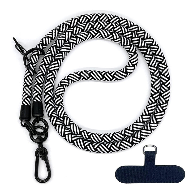 Cordon de téléphone en corde d’escalade 10 mm avec joint, bandoulière réglable pour téléphone portable et appareil photo, sangle anti-perte pour le cou