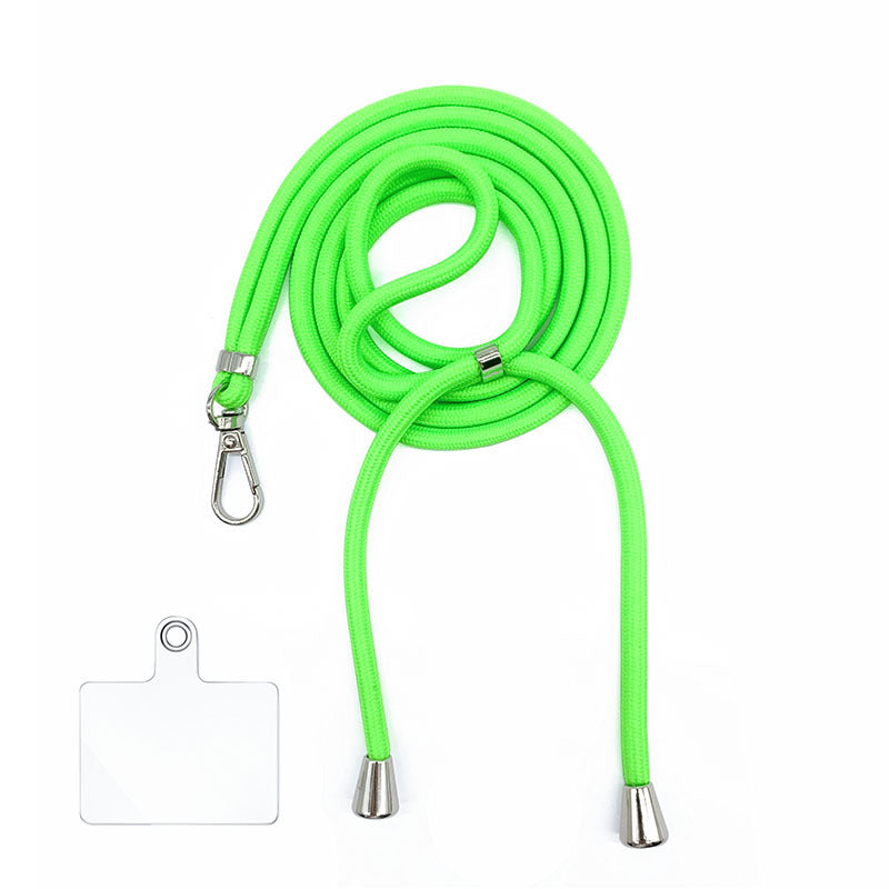 Cordon bandoulière en nylon 6 mm avec autocollants pour coque de téléphone