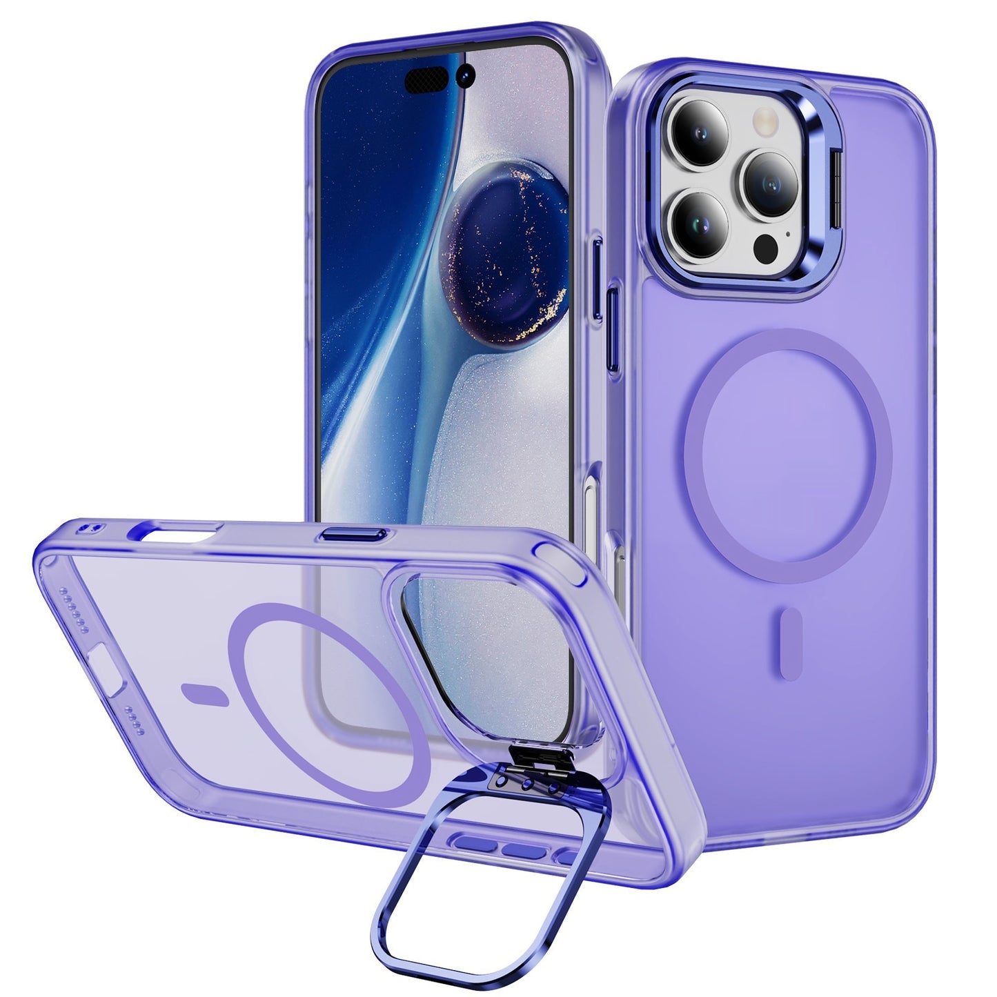 Coque de téléphone magnétique avec support d’objectif (lentille)