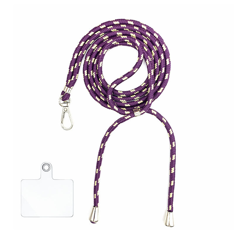 Cordon bandoulière en nylon 6 mm avec autocollants pour coque de téléphone