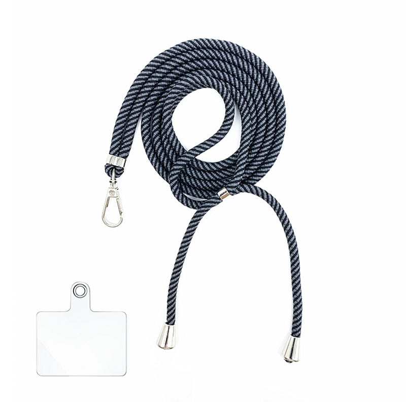 Cordon bandoulière en nylon 6 mm avec autocollants pour coque de téléphone