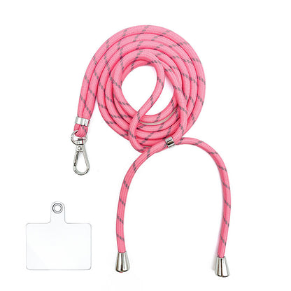 Cordon bandoulière en nylon 6 mm avec autocollants pour coque de téléphone
