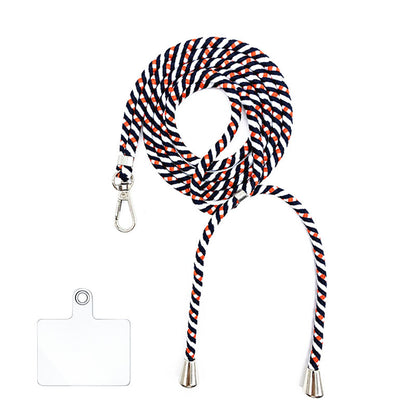 Cordon bandoulière en nylon 6 mm avec autocollants pour coque de téléphone