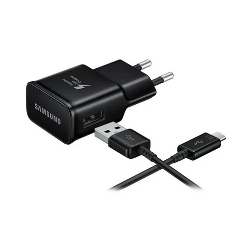 Chargeur Secteur USB Samsung EP-TA200B + DG970BBE 15W 2A avec Cable USB-C GP-PTU020SOBBQ Bulk Noir