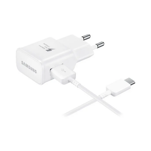 Chargeur Secteur USB Samsung EP-TA200W + DG970BWE 15W 2A, avec Cable USB-C GP-PTU020SOBWQ Bulk Blanc