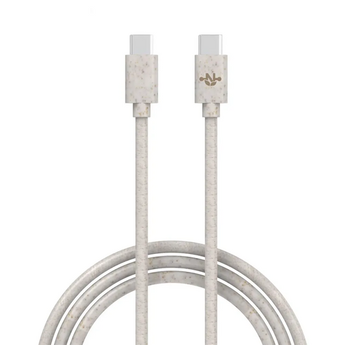 Câble Data USB-C vers USB-C CONNECT MC-CCB10 Eco-Friendly 60W (1m) Beige