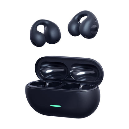 Casque Bluetooth sans fil à clip d’oreille TWS, confortable à porter, non intra-auriculaire, sport, conduction osseuse, Bluetooth 5.3