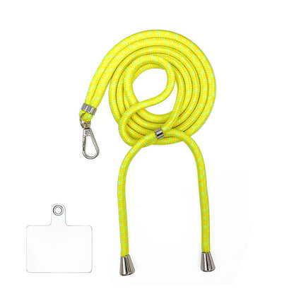 Cordon bandoulière en nylon 6 mm avec autocollants pour coque de téléphone