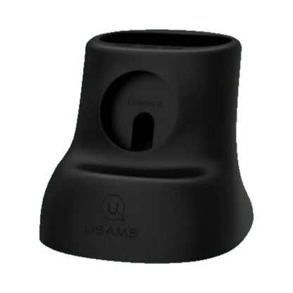 Support Silicone Usams US-ZJ051 pour Pad de Charge Apple Watch & AirPods Noir