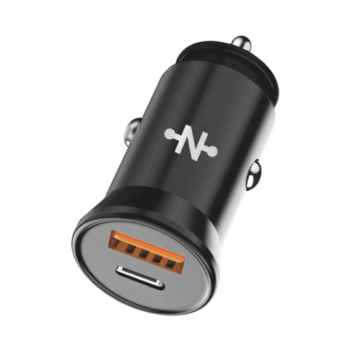 Chargeur Allume-Cigare CONNECT MC-CV30W01 33W (USB-C + USB) Noir