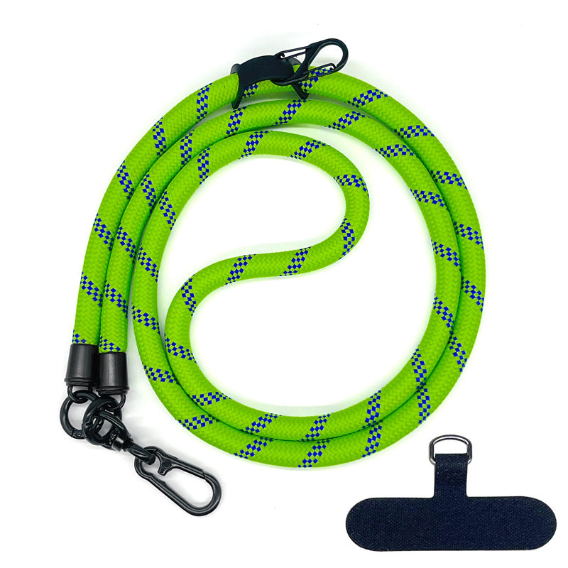 Cordon de téléphone en corde d’escalade 10 mm avec joint, bandoulière réglable pour téléphone portable et appareil photo, sangle anti-perte pour le cou
