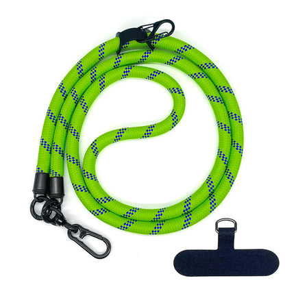 Cordon de téléphone en corde d’escalade 10 mm avec joint, bandoulière réglable pour téléphone portable et appareil photo, sangle anti-perte pour le cou