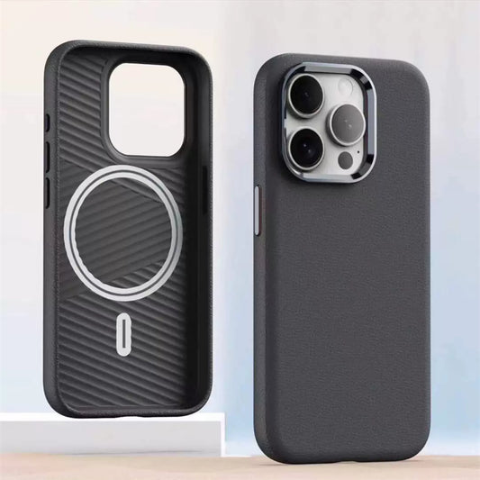 Coque magnétique en cuir uni premium
