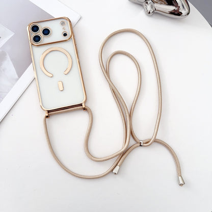 Coque de téléphone avec cordon et recharge sans fil magnétique