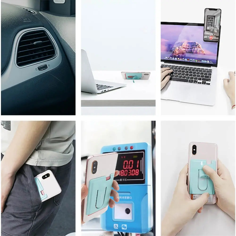 Porte-Cartes Silicone fscool M3 (Adhésif) Bleu
