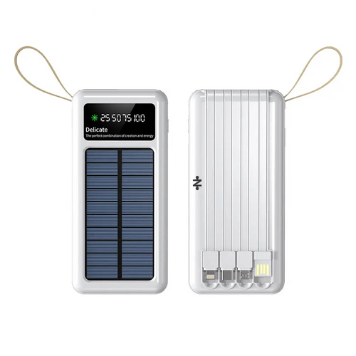 Batterie Externe Power Bank Solaire CONNECT MC-BESB01 10000mAh Blanc