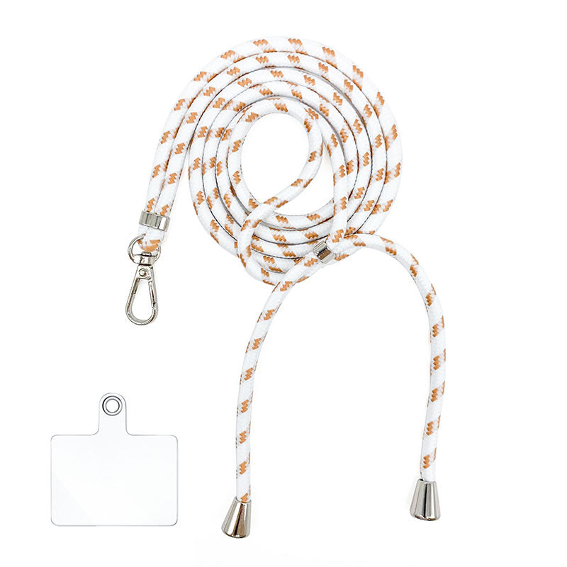 Cordon bandoulière en nylon 6 mm avec autocollants pour coque de téléphone