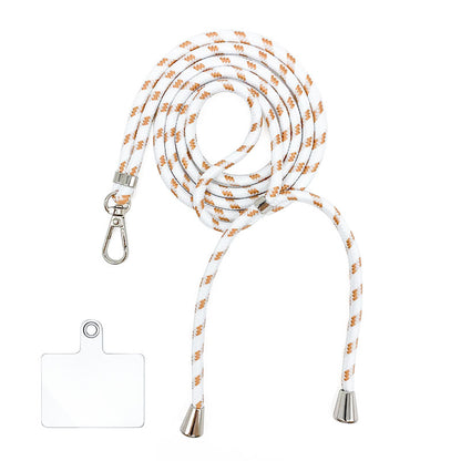 Cordon bandoulière en nylon 6 mm avec autocollants pour coque de téléphone