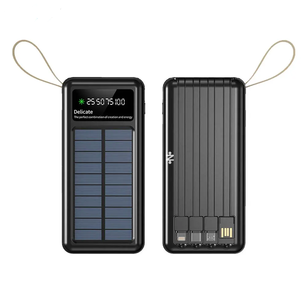 Batterie Externe Power Bank Solaire CONNECT MC-BESN02 20000mAh Noir