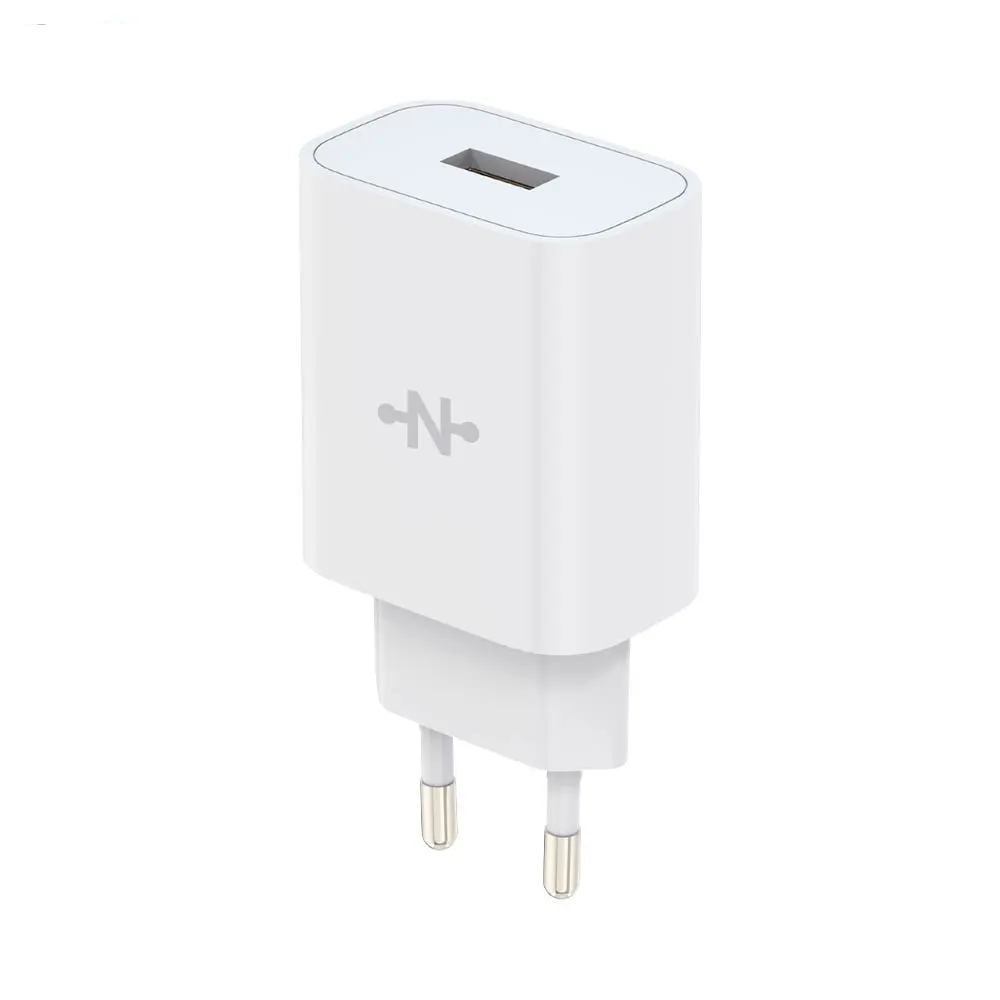 Pack Chargeur Secteur USB CONNECT MC-CBA18W Charge Rapide 18W QC3.0 Bulk x10 Blanc