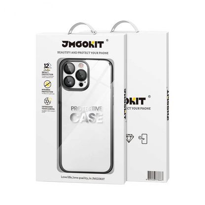 Coque de Protection Crystal Glass JMGOKIT pour Apple iPhone 16 Plus Argent