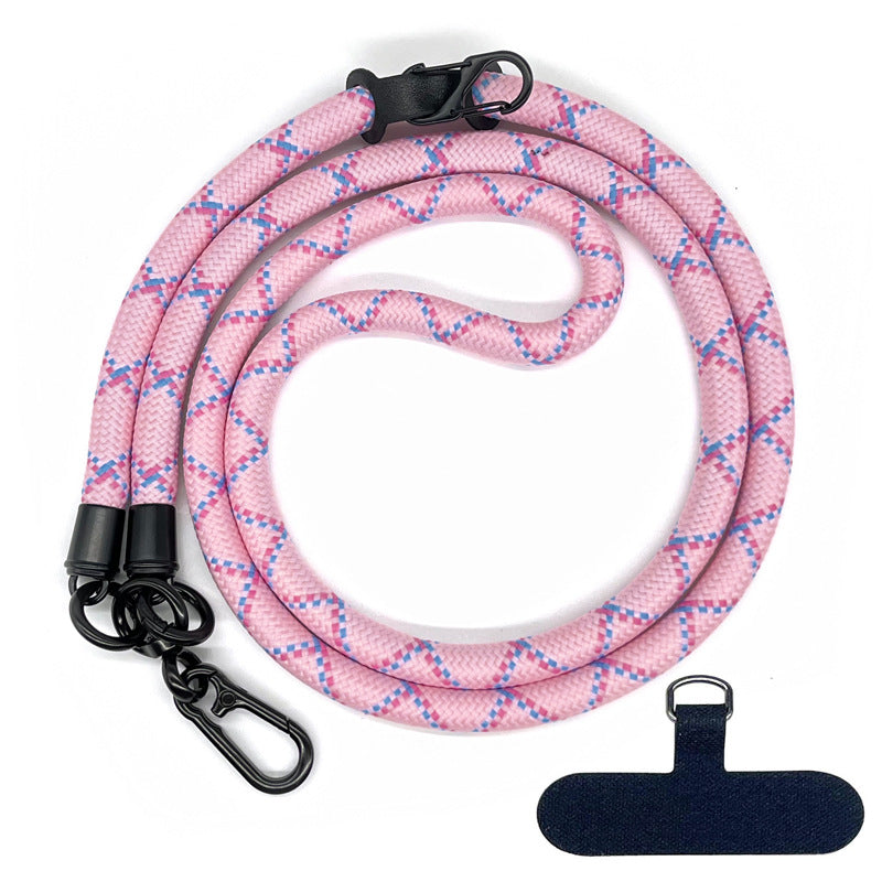 Cordon de téléphone en corde d’escalade 10 mm avec joint, bandoulière réglable pour téléphone portable et appareil photo, sangle anti-perte pour le cou