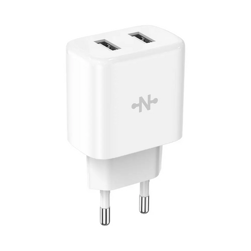 Pack Chargeur Secteur USB CONNECT (x2 USB) MC-CBDA10.5W 10.5W Bulk x10 Blanc