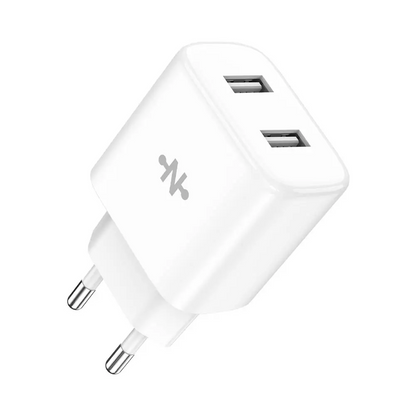Pack Chargeur Secteur USB CONNECT (x2 USB) MC-CBDA10.5W 10.5W Bulk x10 Blanc