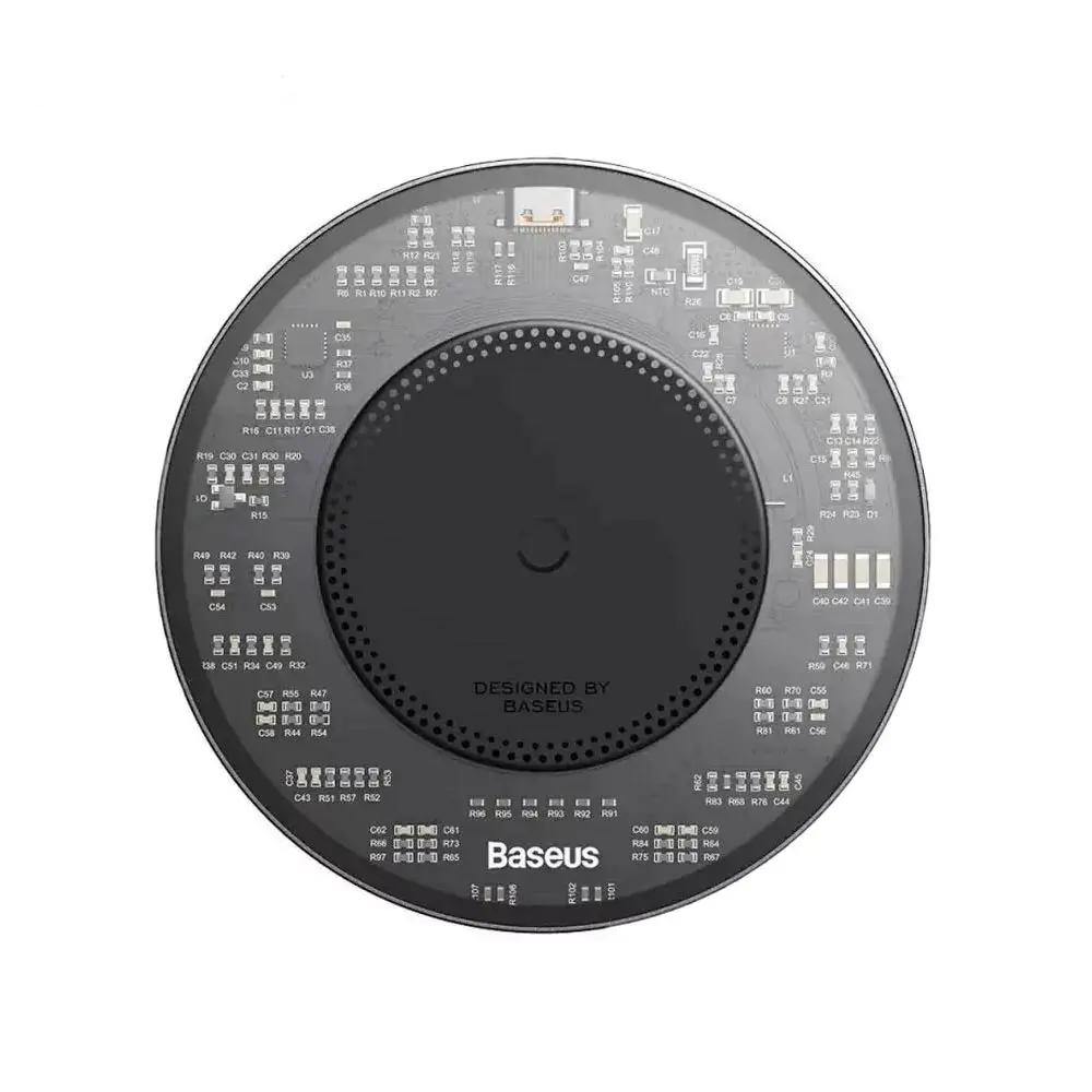 Chargeur à Induction Baseus CCJJ050001 15W (avec Câble USB-C vers USB-C) Noir