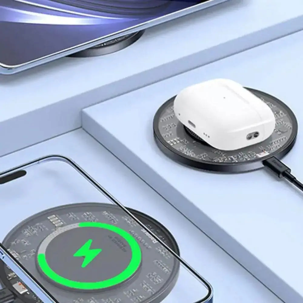 Chargeur à Induction Baseus CCJJ050001 15W (avec Câble USB-C vers USB-C) Noir