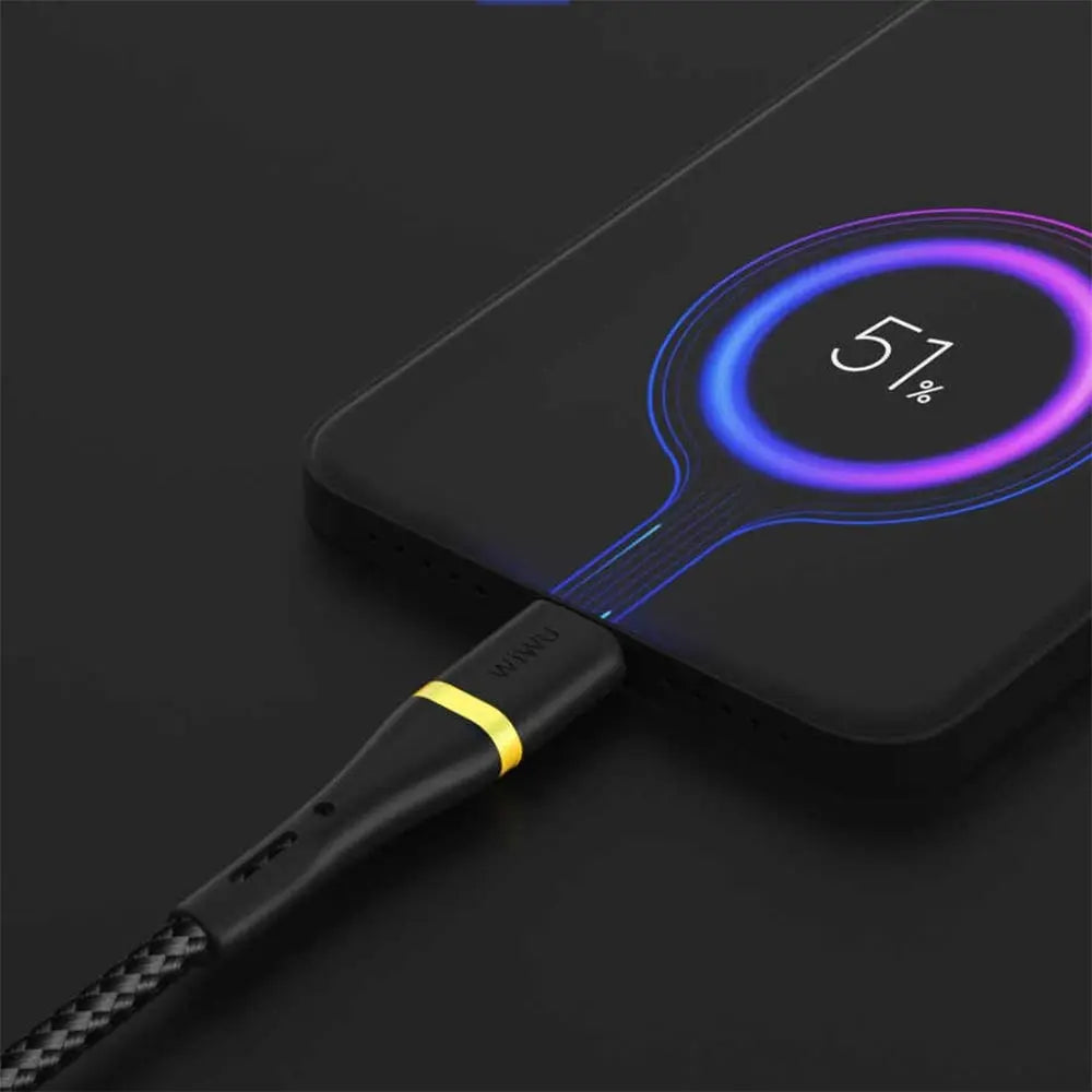Câble Data Multi Wiwu USB + USB-C vers Lightning (1.2m) ED-105 Noir