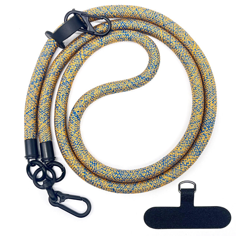 Cordon de téléphone en corde d’escalade 10 mm avec joint, bandoulière réglable pour téléphone portable et appareil photo, sangle anti-perte pour le cou